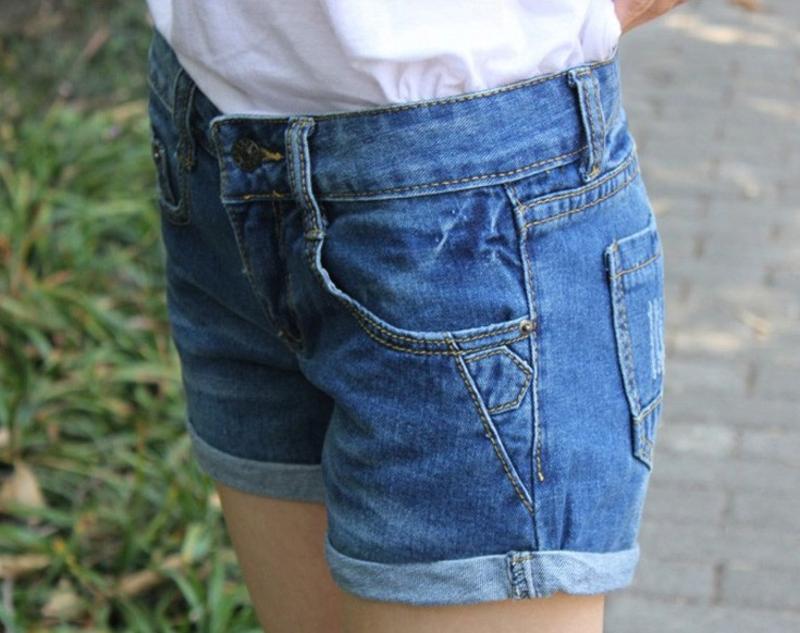 新款女士韩版超显瘦卷边夏季热裤