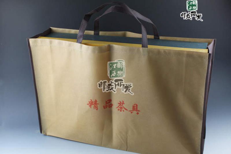 【景邮陶瓷】景德镇陶瓷茶具套装 大茶盘茶具 双层杯防烫设计 带茶海 红金龙