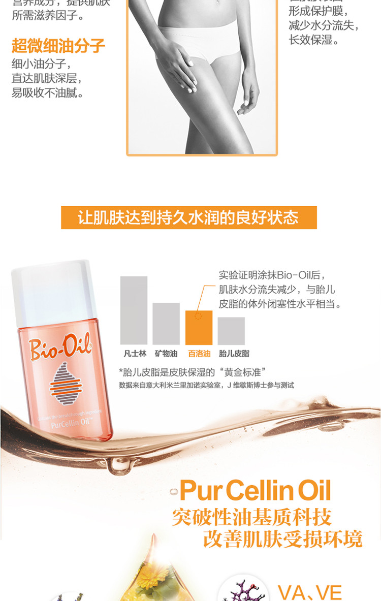 【海外购】【包邮包税】南非bio oil百洛多用护肤油bio oil  60ml*2瓶装