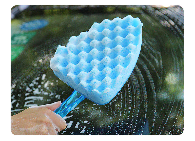 车旅伴 洗车海绵刷子 带手柄清洁刷 蓝色  HQ-C1271
