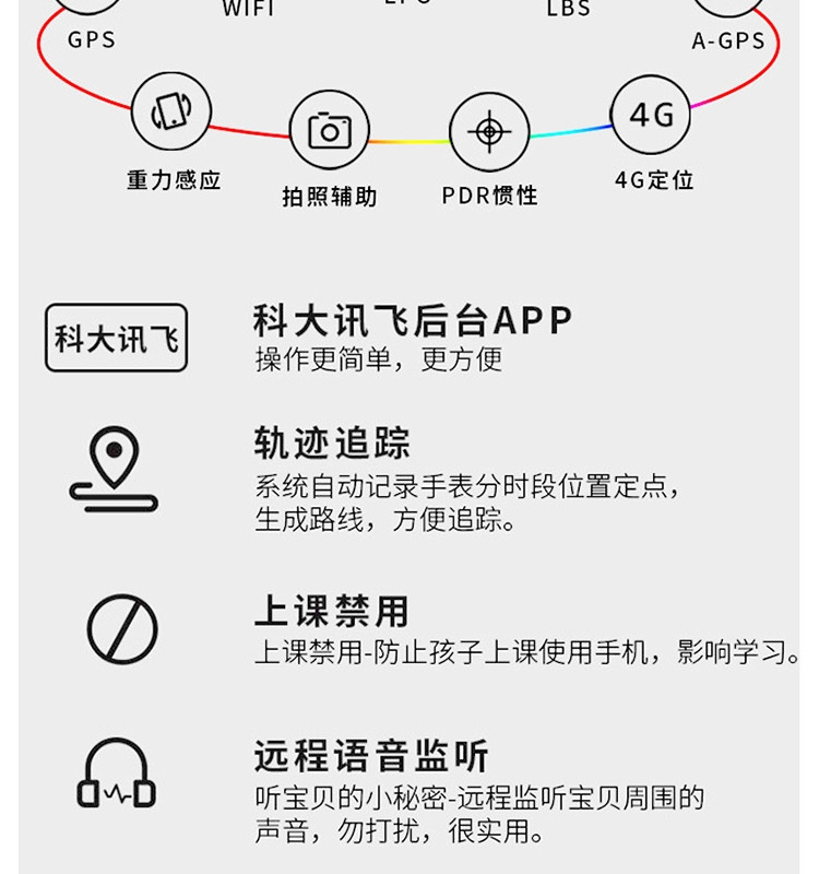 米狗 人脸识别视频通话4G儿童电话手表   W16