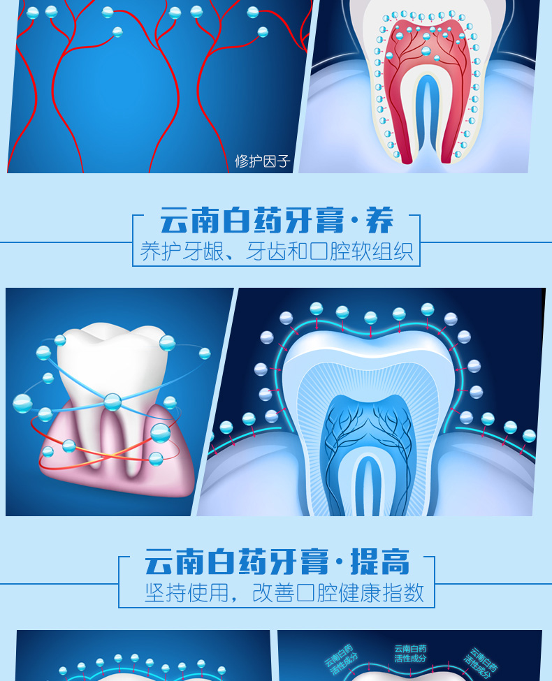云南白药 牙膏 180g （留兰香型）新老包装随机发货