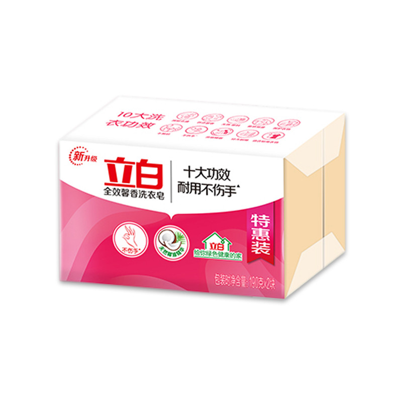  立白 全效馨香洗衣皂190g*2块*6组