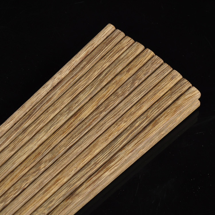 实木鸡翅木筷子套装快子家用10双家庭装防滑红木筷子无漆无蜡木质