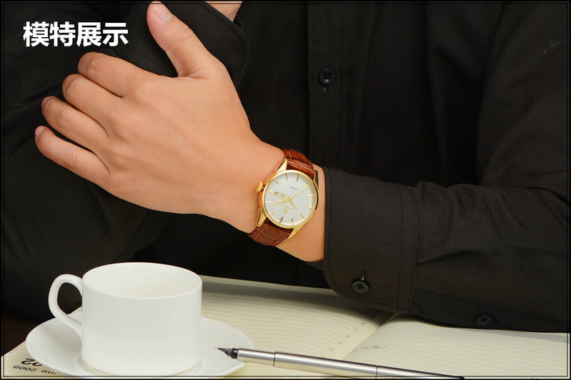 正品品牌手表防水男士手表真皮皮带男表