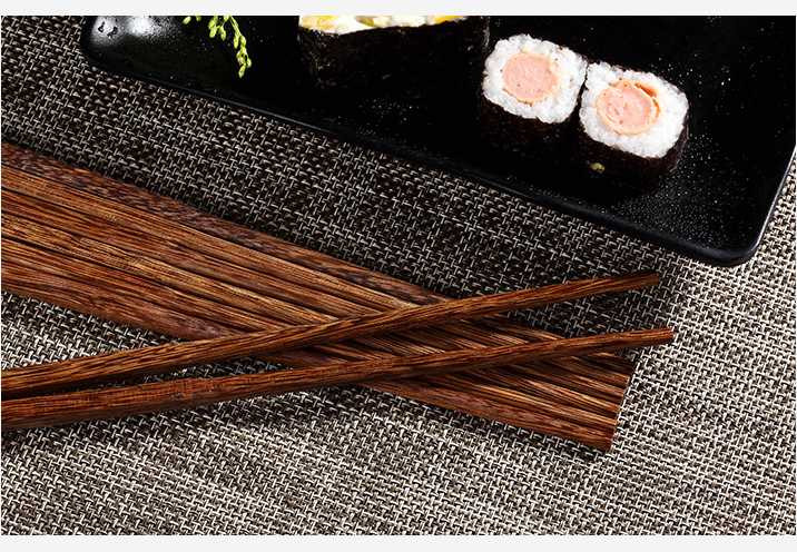 鸡翅木筷子防滑家用筷子中式快子餐具10双盒装