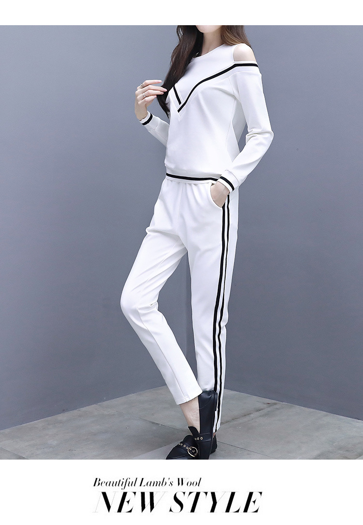 春装新款韩版卫衣休闲套装女长袖宽松时尚运动服两件套潮