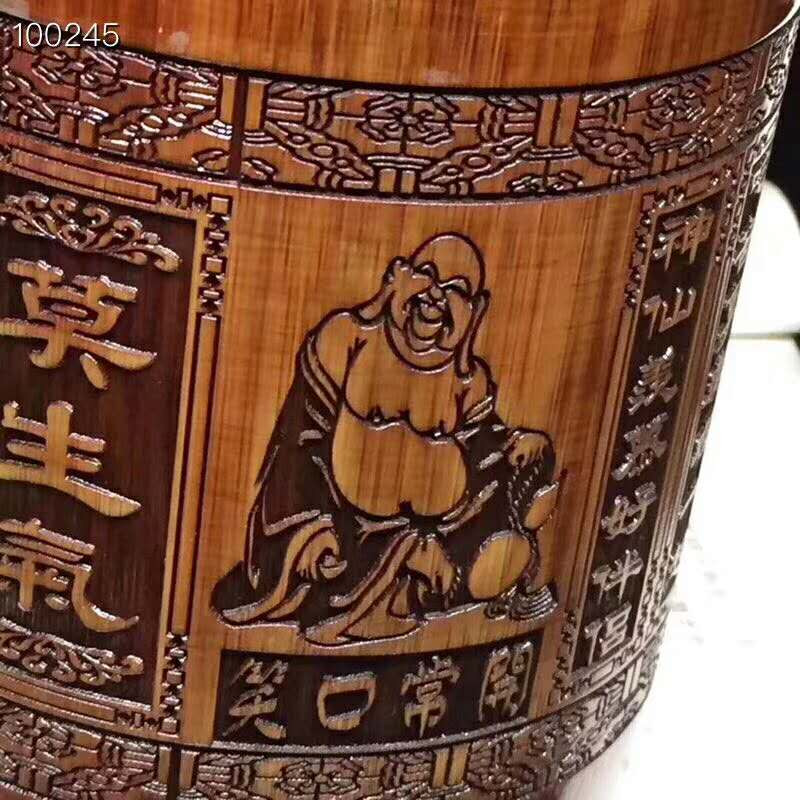 金丝竹仿古形雕刻笔筒文房四宝送礼佳品