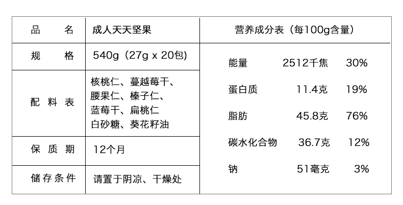 臻味/DELICIOUS每日天天坚果540g综合混合坚果仁礼盒零食大礼包干果成人款