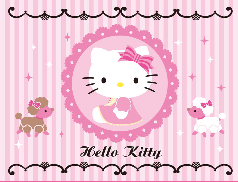 凯蒂猫/HELLOKITTY 纯棉印花儿童卡通童巾