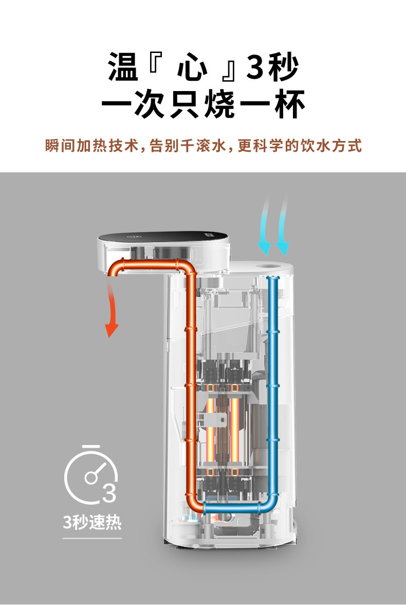 aca 電水壺即熱式便攜式燒水壺飲水機速熱小型迷你口袋熱水機旅行多段