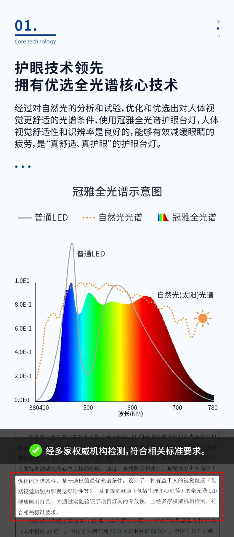 冠雅 护眼台灯学习护眼灯 LA-T813 优于国AA照度/全光谱灯珠