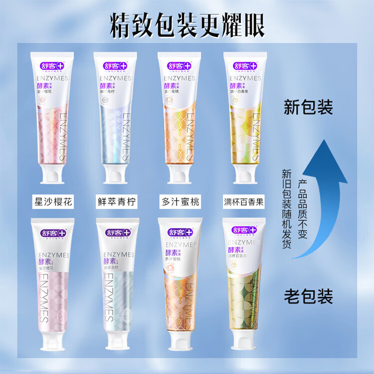 舒克+ 舒客精研亮白酵素牙膏120克（青柠味）