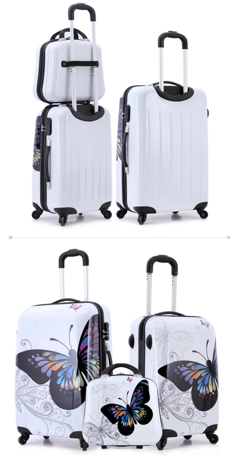 韩国子母箱包拉杆箱 万向轮男 旅行箱 行李箱子ABS 登机箱PC行李箱套装24寸mc213