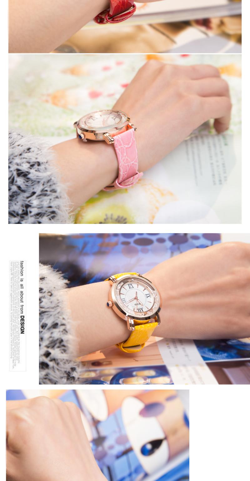 手表女皮带韩国潮流时尚水钻女腕表石英表休闲气质时装表学生手表QGN003
