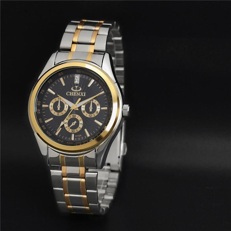 瑞士奢华手表非自动机械表精钢带男士表水钻商务休闲防水腕表QGN011