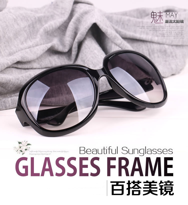 新款时尚百搭太阳镜潮流墨镜蛤蟆镜明星款大框太阳眼镜B14501