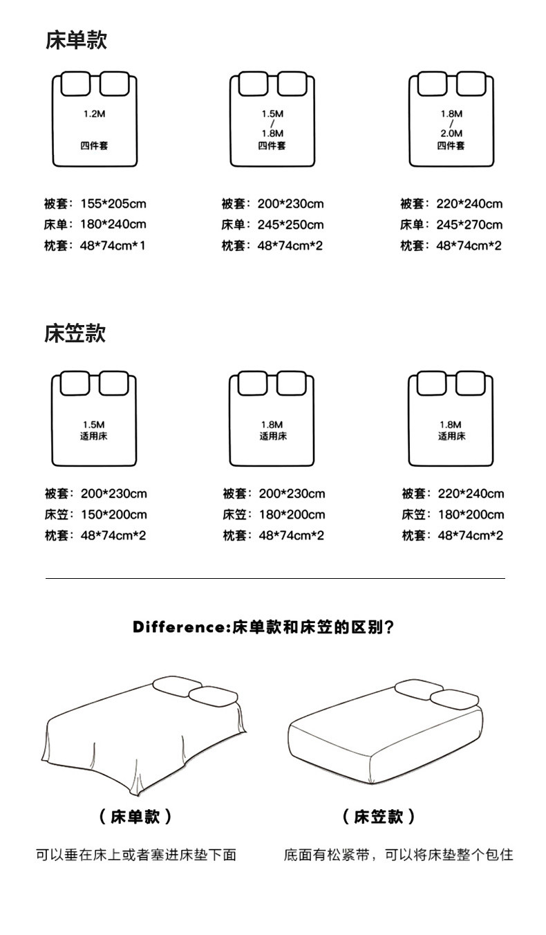 逸轩 全棉大版磨毛保暖床单款四件套1.5米/1.8米床用