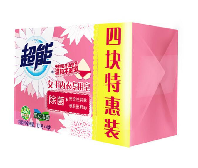 超能 女士内衣专用皂/洗衣皂101g*4块*2组合装 肥皂