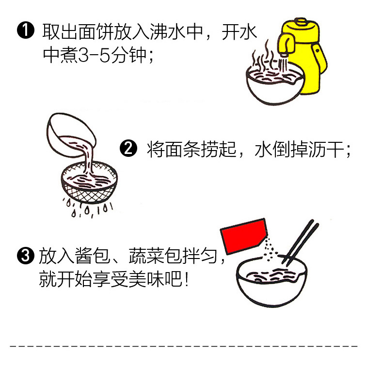 白象 方便面大辣娇韩式火鸡拌面5连包*6提拌面泡面方便面整箱装