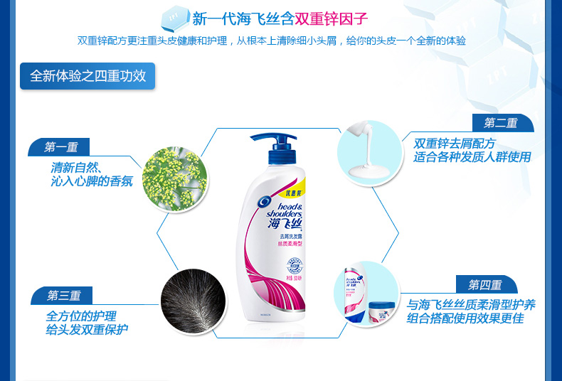 海飞丝洗发露套装500ml*2两种香型随机发货