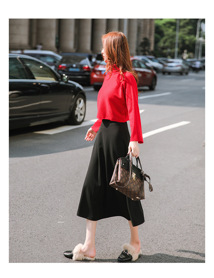 港风衣服搭配图片女_复古头像女港风红衣服