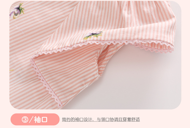 婴儿连体衣宝宝连体爬服夏季新款可爱印花短袖哈衣纯棉舰店