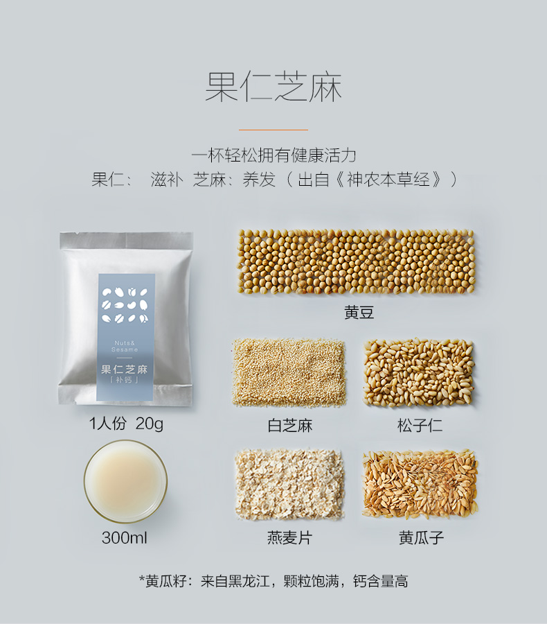 【轻养系列熟料礼盒】九阳豆浆原料熟料豆料红枣薏米果仁芝麻猴菇