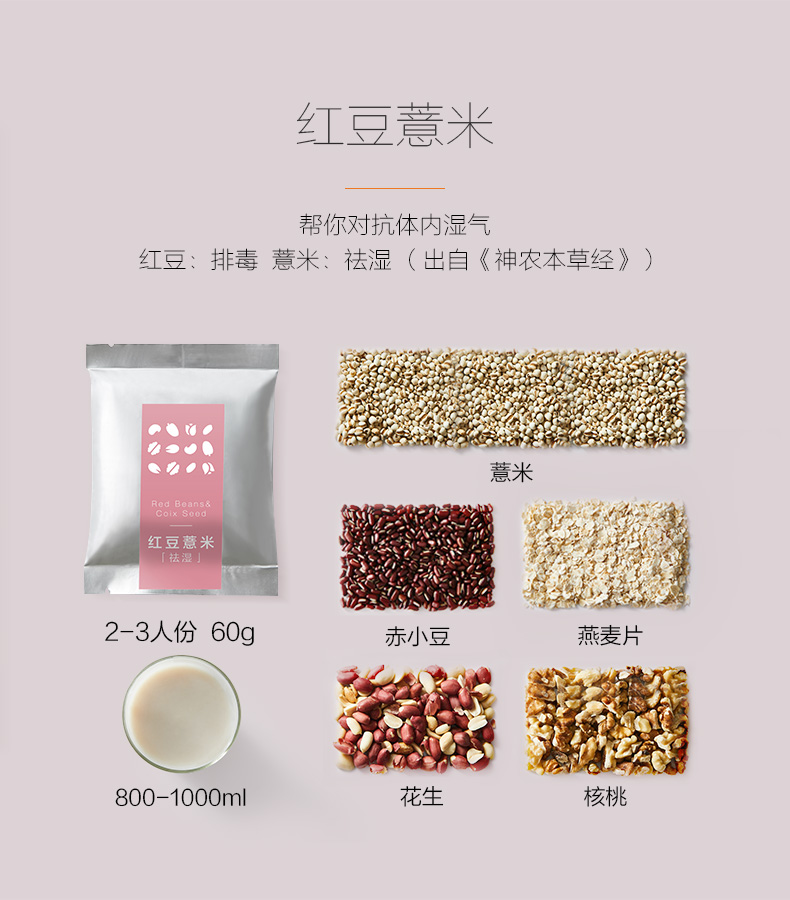 【轻养系列熟料礼盒】九阳豆浆原料熟料豆料红枣薏米果仁芝麻猴菇