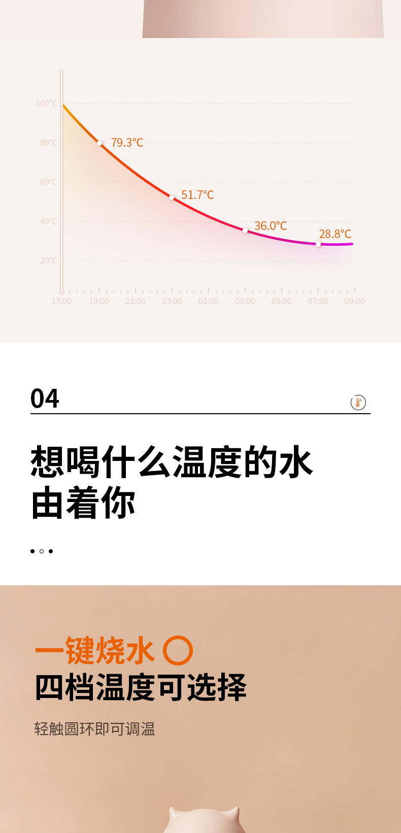 九阳K03-C1便携式不锈钢烧水壶保温迷你旅行电热烧水杯一体电水壶