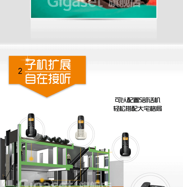 集怡嘉(Gigaset) 数字无绳电话机 A280