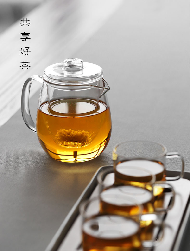 玻璃茶壶家用全玻璃泡茶壶茶具冲茶器大号企鹅壶500ml花茶壶茶具
