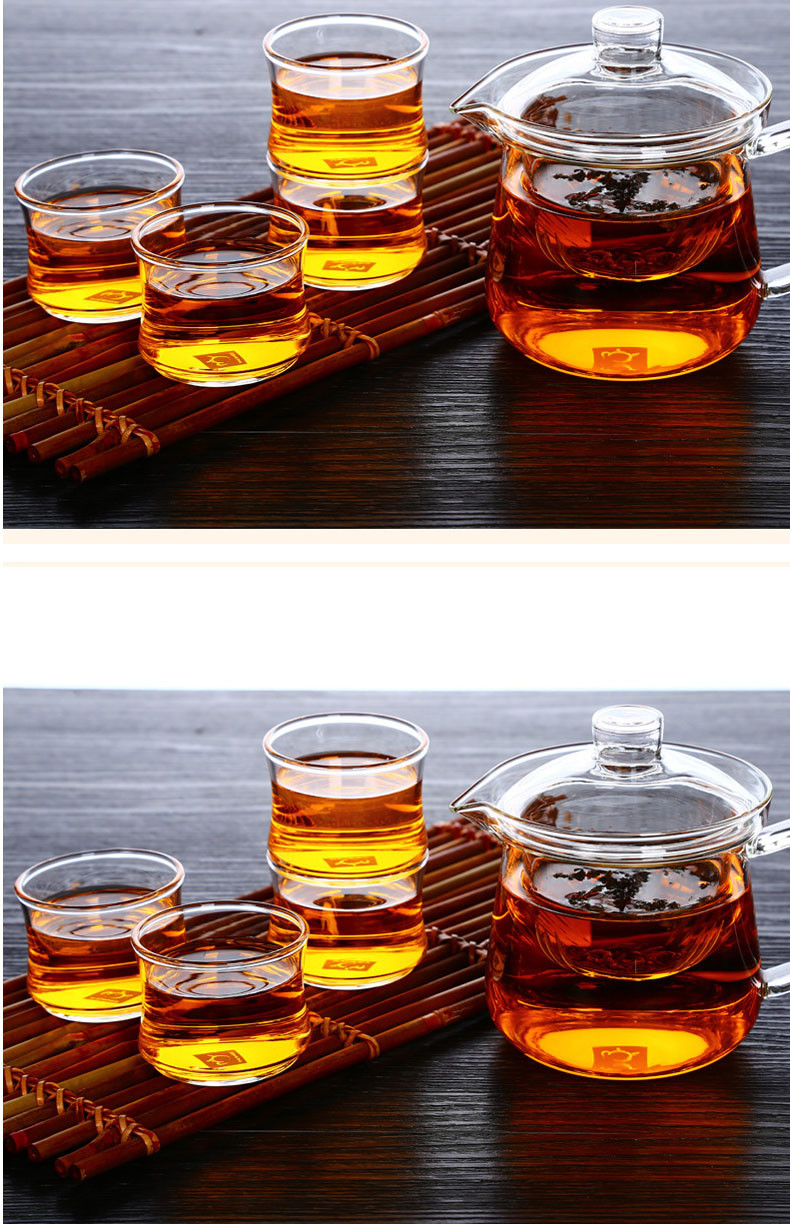 八只装耐热玻璃小茶杯透明品茗杯创意可堆叠杯竹节杯60ML耐热小玻璃杯