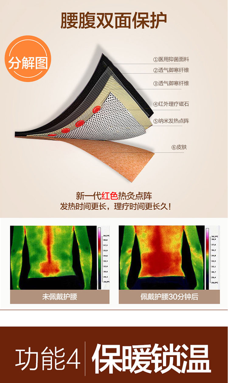 护腰自发热保暖钢板护腰带腰椎间盘腰肌腰围透气腰托男女通用