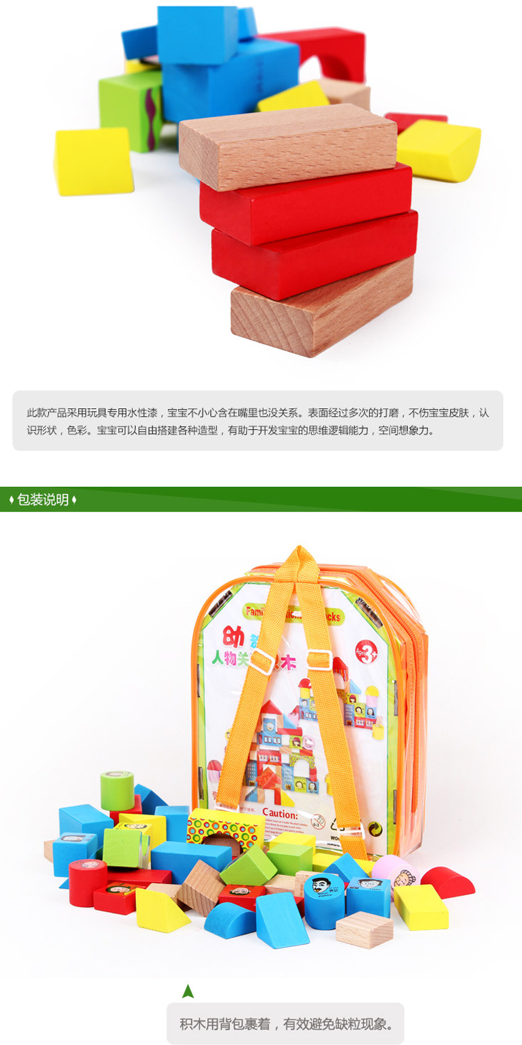 小皇帝 益智幼教人物关系背包积木玩具 HD5160b小皇帝 益智幼教人物关系背包积木玩具