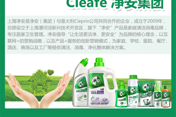【预售】净安(cleafe) 玻璃光亮清洁剂组装500g+500g(袋装)
