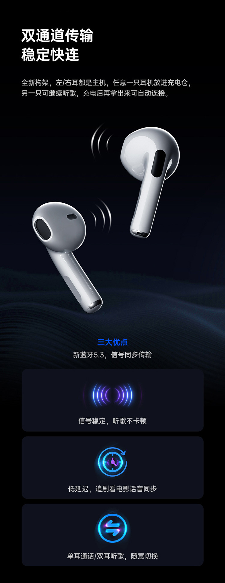 领臣licheers  立体声音乐蓝牙耳机 H77