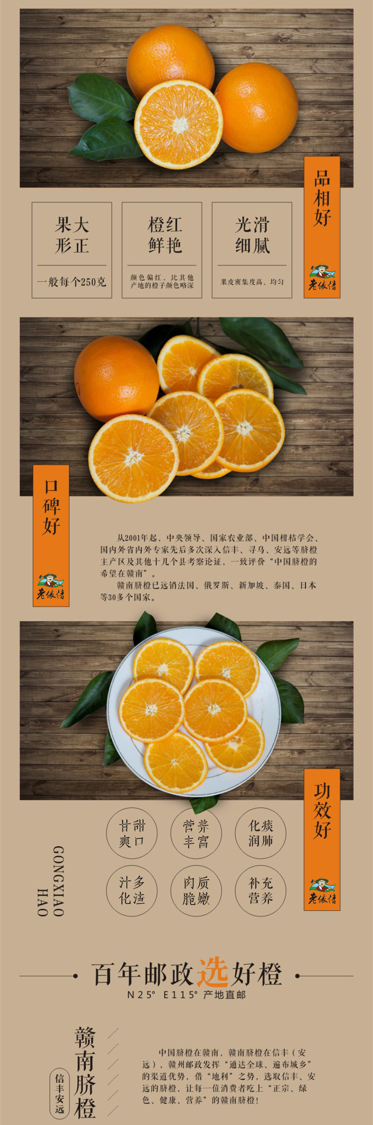 老俵情 赣南脐橙10斤精品果（70-75mm）