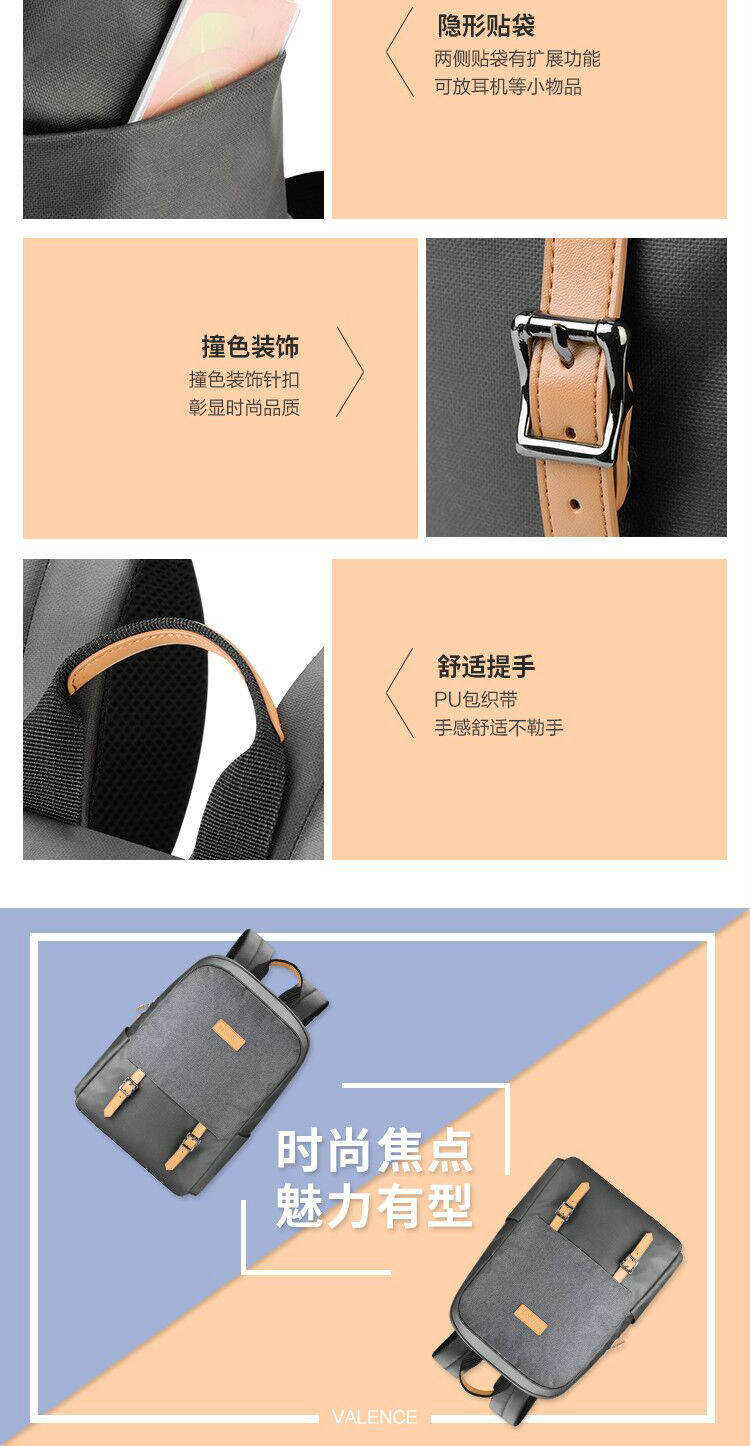 Samsonite/新秀丽 双肩包 时尚潮流电脑包 男女背包 大容量背包96Q 灰色