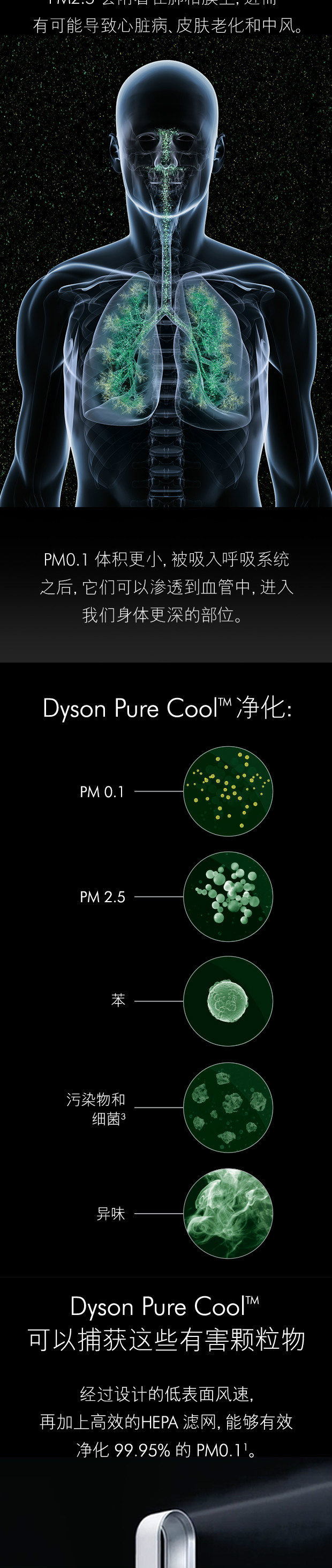 戴森(Dyson)空气净化电风扇 送傲胜眼罩