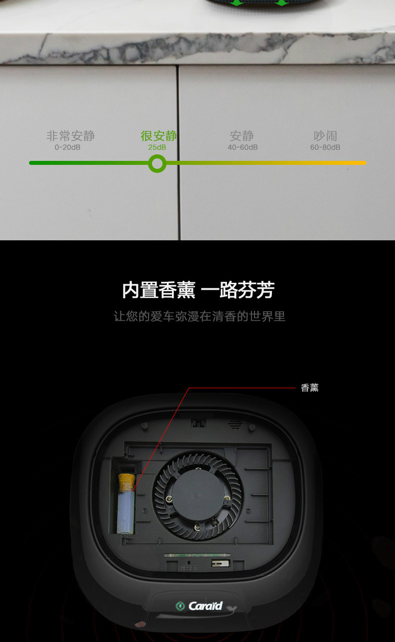 车管家 车载净化器负离子氧吧去PM2.5除雾霾除尘汽车空气净化器香薰除甲醛除异味除烟味GJ-1151