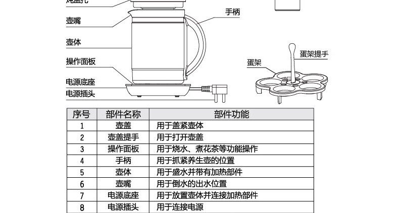 九阳（Joyoung）养生壶带过滤网炖盅家用多功能钢化玻璃电热水壶1.5L煮茶壶K15-D06