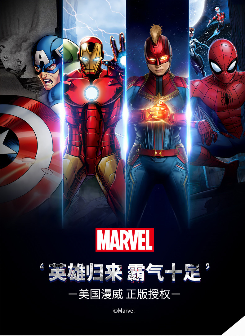 漫威（Marvel）汽车头枕腰靠套装记忆棉头枕靠垫腰垫车载四季通用款头枕*1腰靠*1两件套