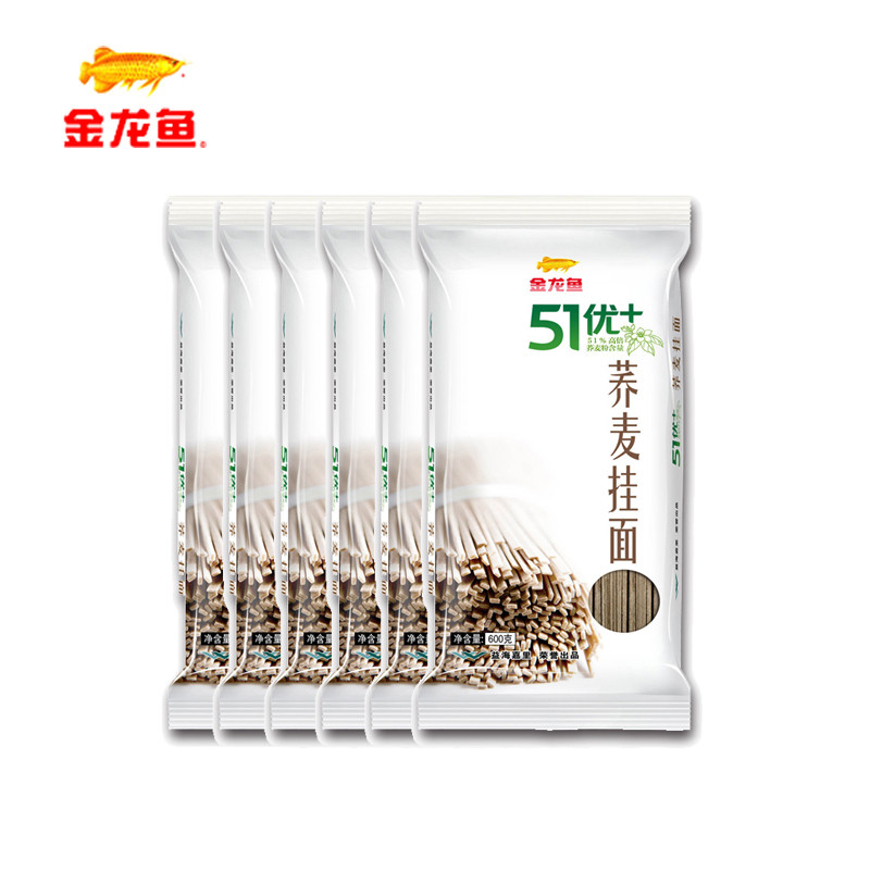 金龙鱼51优+荞麦面条 600gX6袋 荞麦面条 挂面