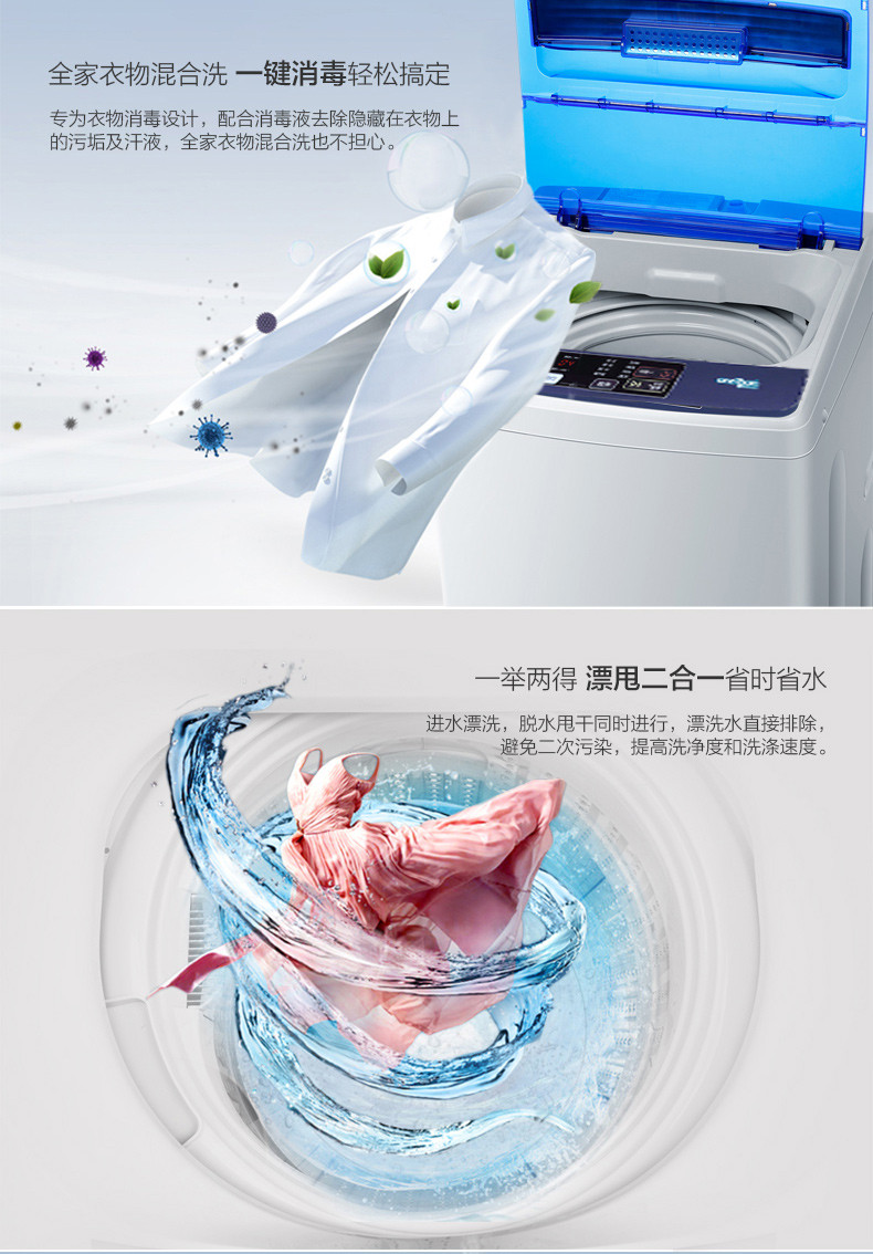 海尔/Haier EB72M2W 7.2公斤全自动波轮洗衣机预约洗家用