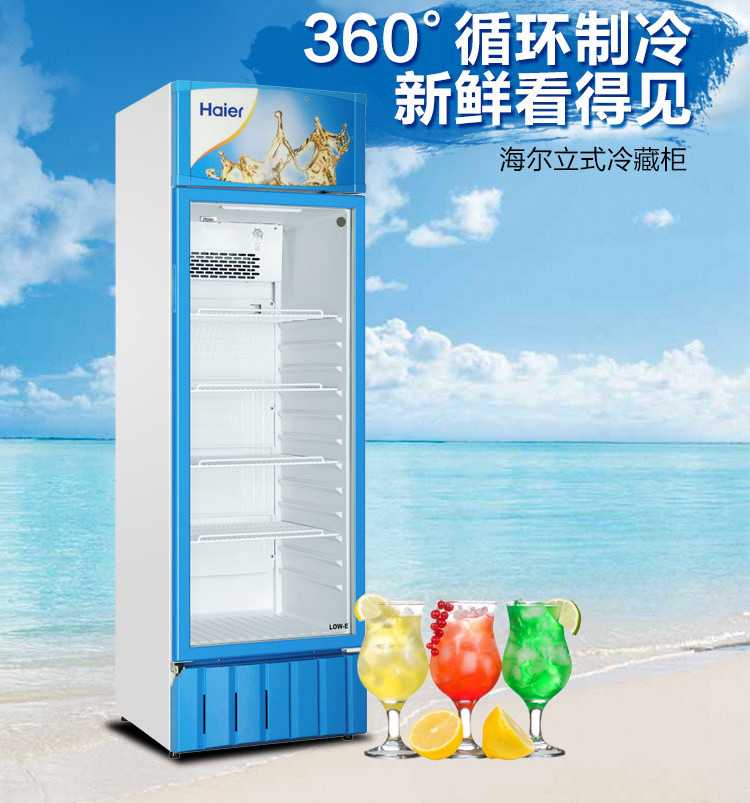海尔/Haier SC-315DS 保鲜柜立式商用冷柜单门冷饮饮料柜展示柜