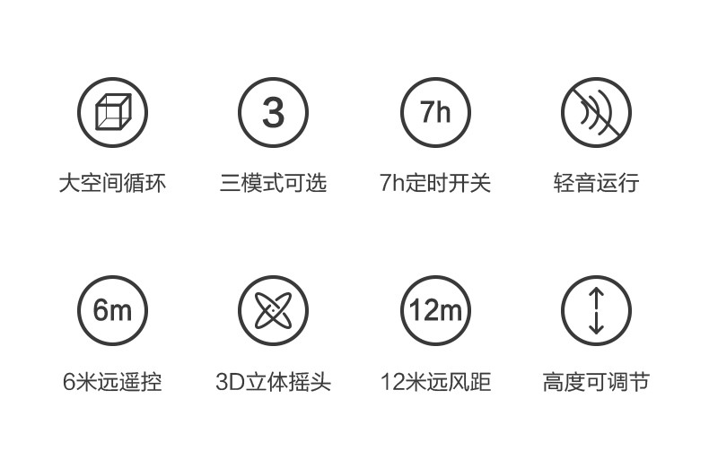 美的/MIDEA 电风扇家用静音变频遥控涡轮空气对流台式空气循环扇GDD24PF