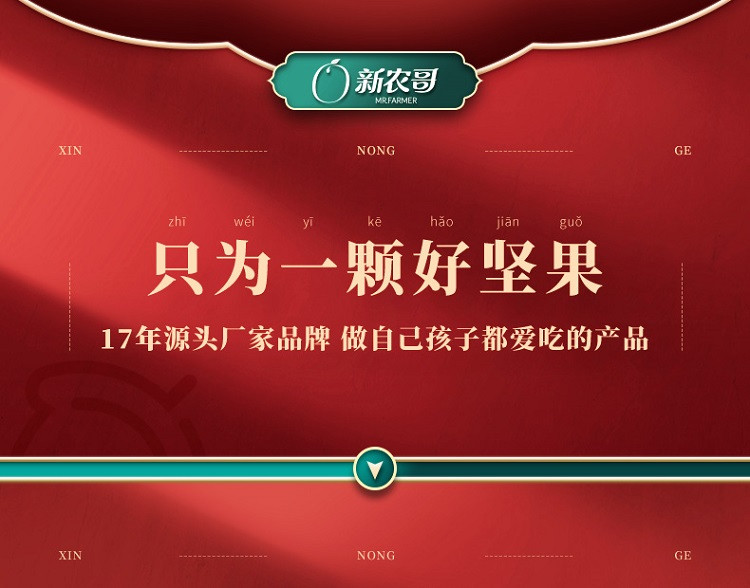 新农哥 【领券到手29.9】坚果炒货11袋爆款坚果零食礼盒1080g