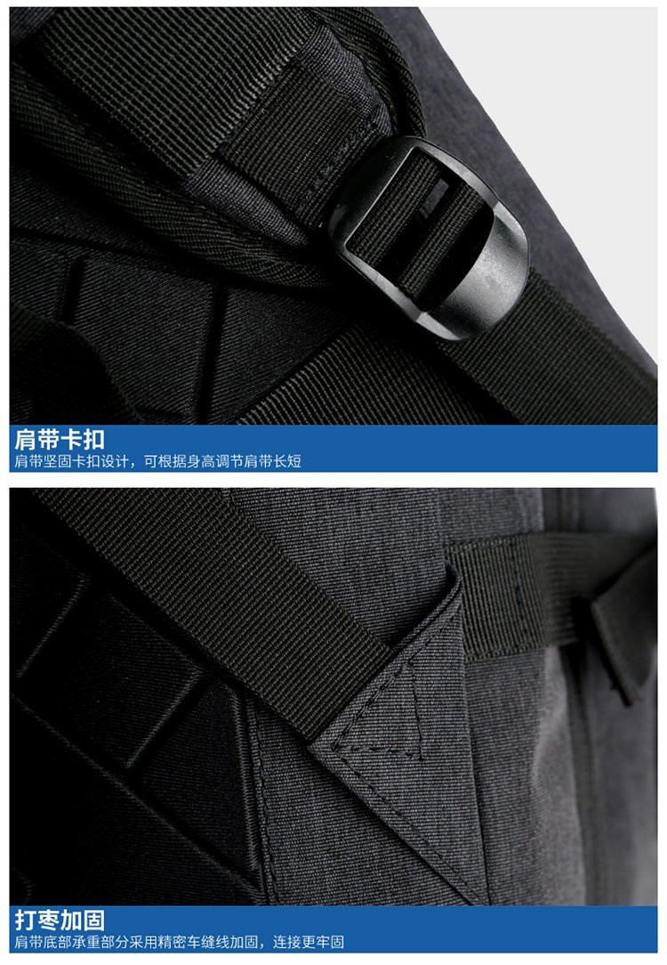 背包男士双肩包商务可扩容大容量出差旅行李包15.6寸笔记本电脑包