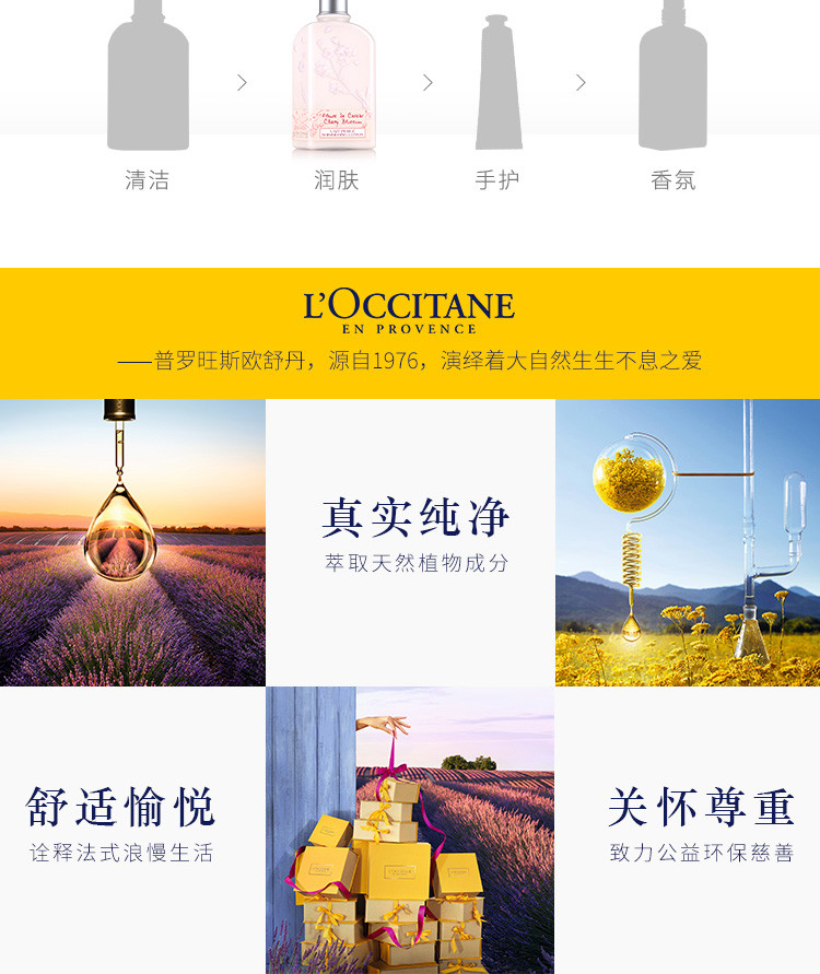 欧舒丹/L&apos;OCCITANE 甜蜜樱花润肤露250ml （欧舒丹沐浴 丰润滋养 柔肤香体 身体乳）